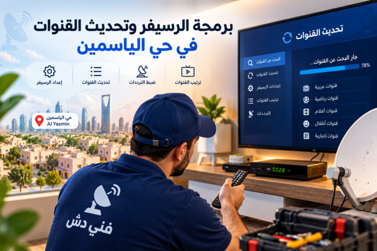 برمجة الرسيفر وتحديث القنوات في حي الياسمين