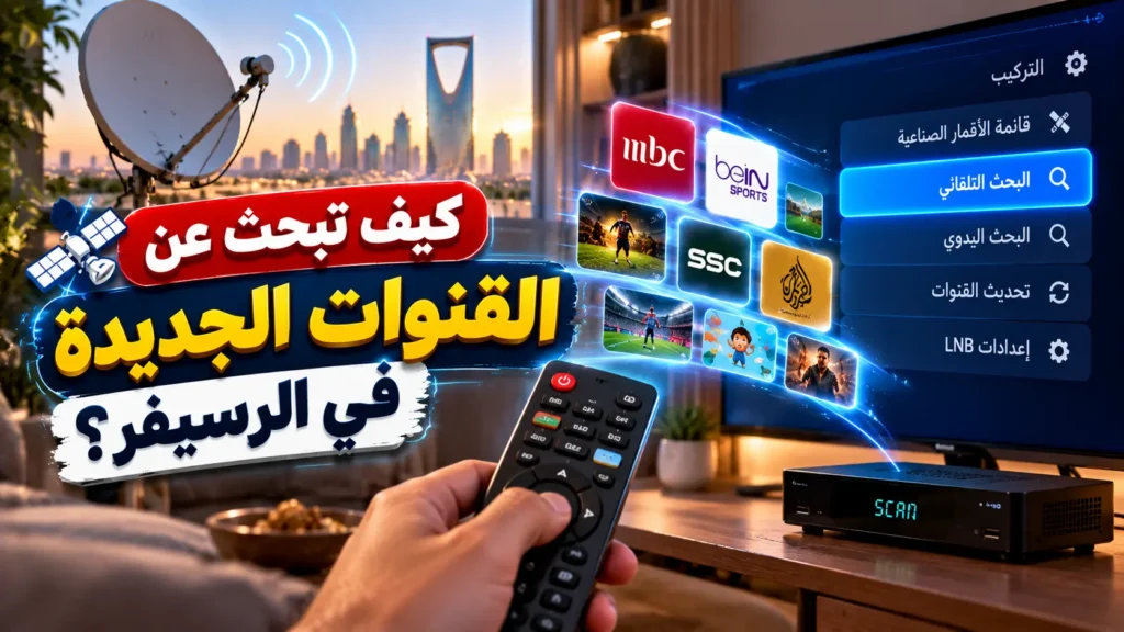 البحث عن القنوات الجديدة في الرسيفر